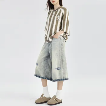 HELEH Denim Shorts Women's Light Blue