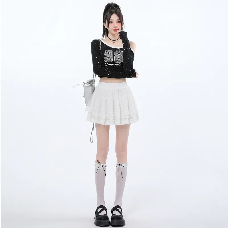 HELEH Casual Short Skirts Women's-7