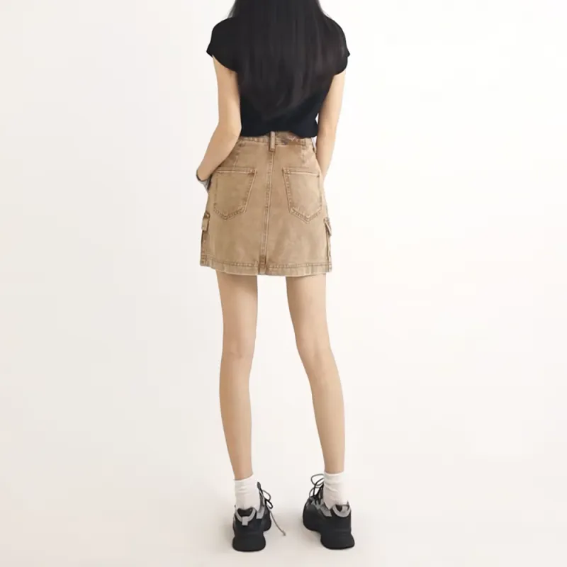 HELEH Denim Short Skirts Women's-7
