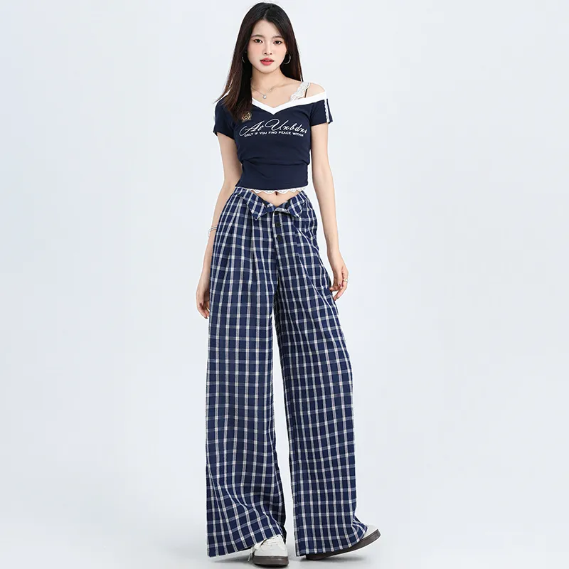 HELEH Casual Pants Women's Blue-1