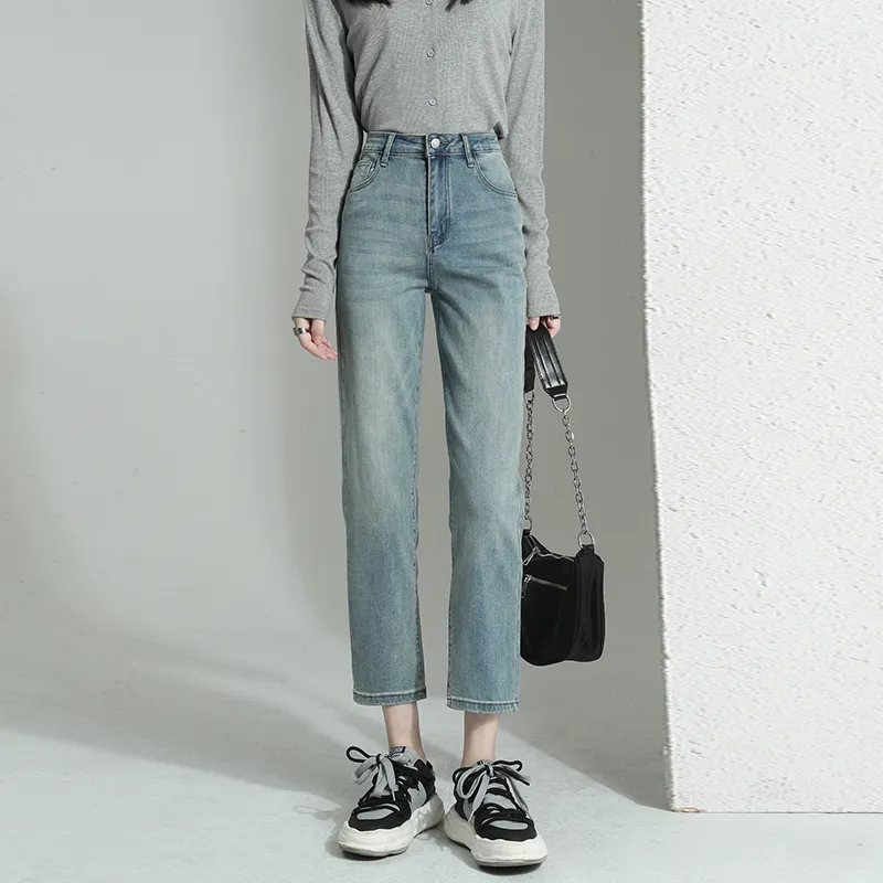 HELEH Versatile Jeans With Fishtail Flare Autumn Style Women's-0