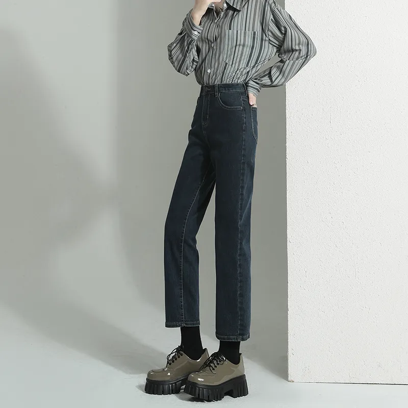 HELEH Versatile Jeans With Fishtail Flare Autumn Style Women's-9