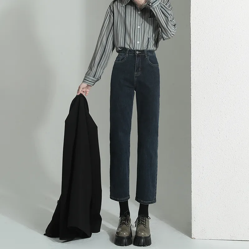 HELEH Versatile Jeans With Fishtail Flare Autumn Style Women's-8