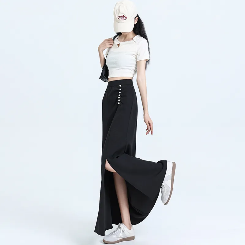 HELEH Casual Long Skirts Women's-0