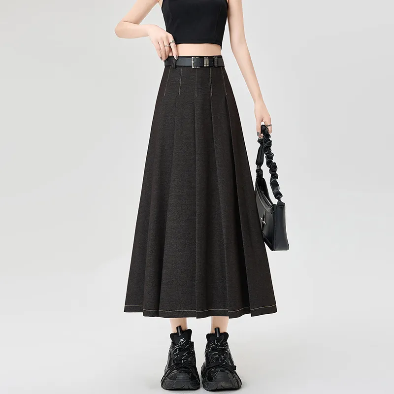 HELEH Casual Long Skirts Women's-5