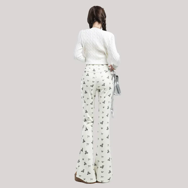 HELEH Casual Pants Unisex White-3