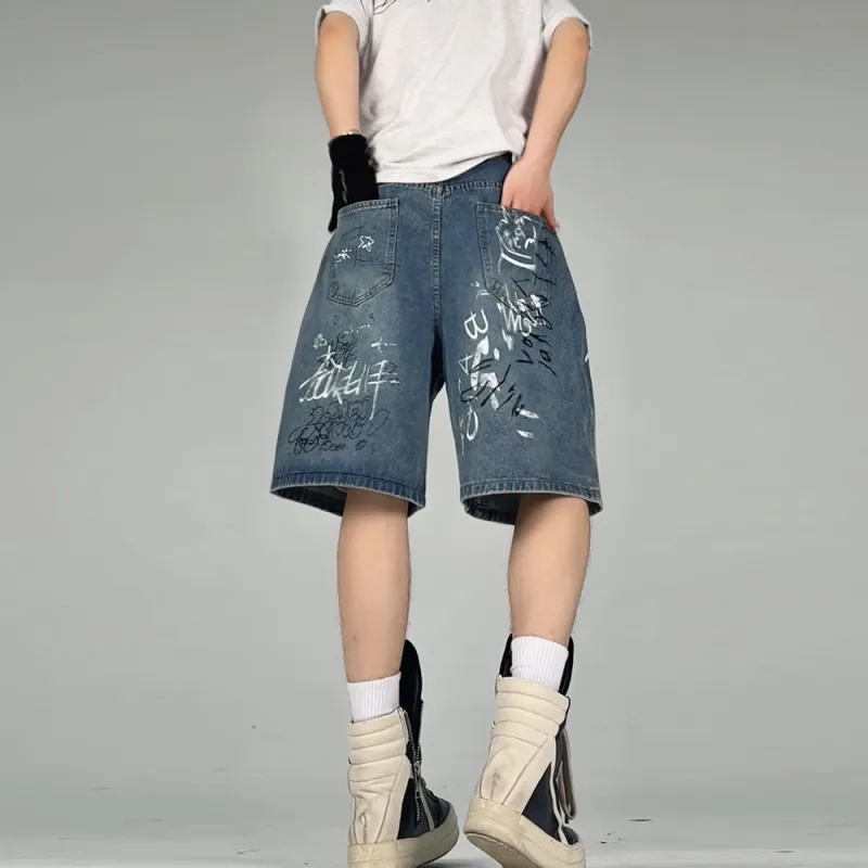 HELEH Denim Shorts Unisex Dark Blue-5