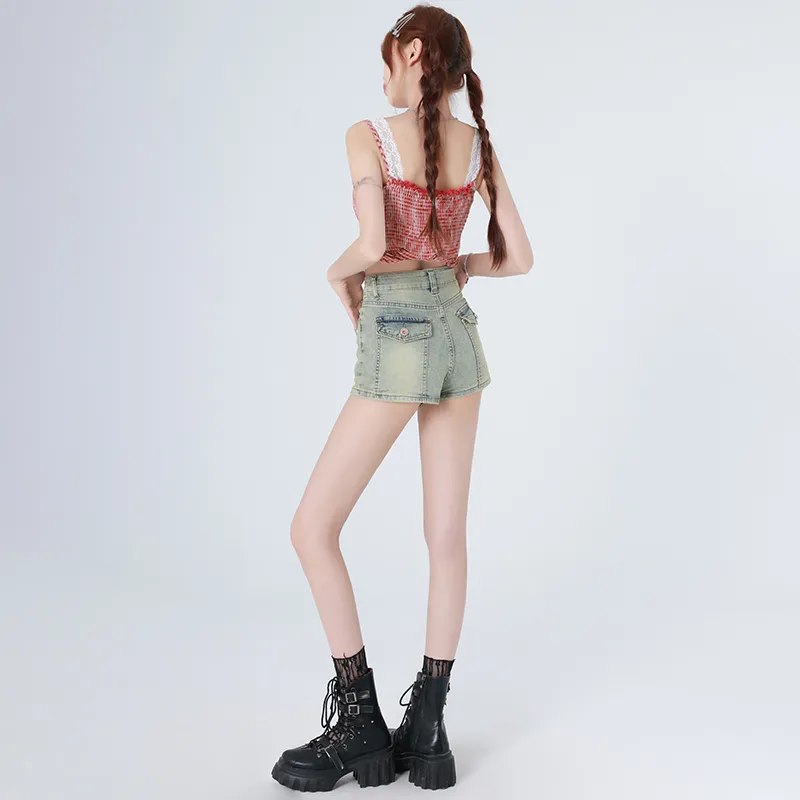 HELEH Denim Shorts Women's Nostalgic Blue-2