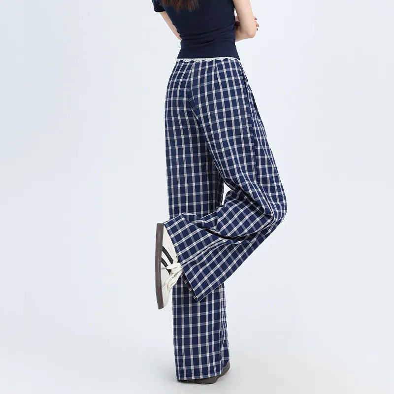HELEH Casual Pants Women's Blue-4