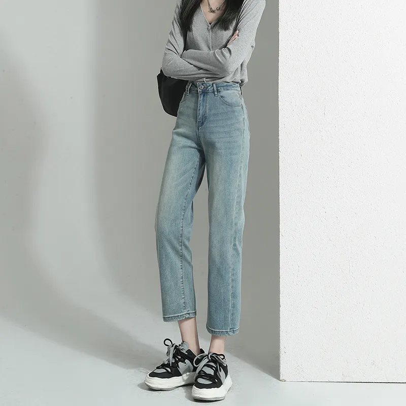 HELEH Versatile Jeans With Fishtail Flare Autumn Style Women's-1