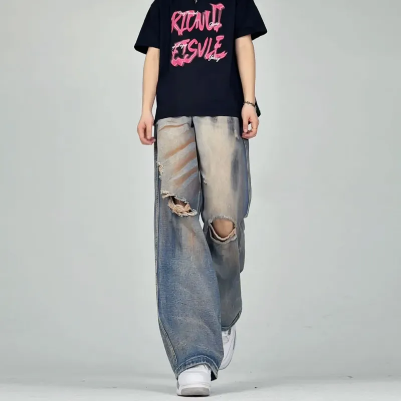 HELEH Jeans Unisex Vintage Blue-4