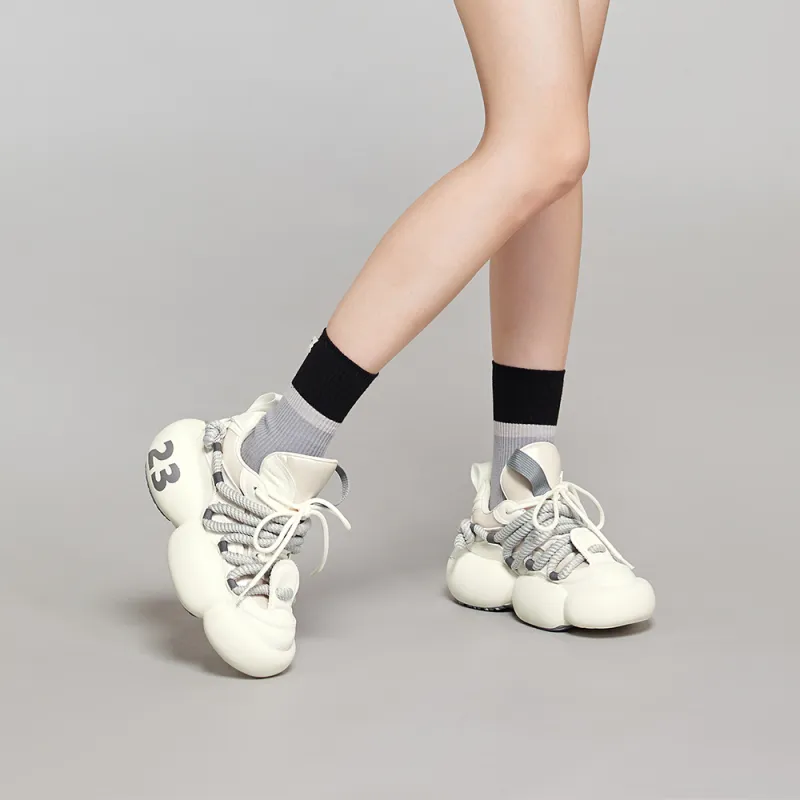 XMZY Balloon Party Height Increasing, Lightweight, Breathable, Slip Resistant Chunky Sneakers Unisex-30