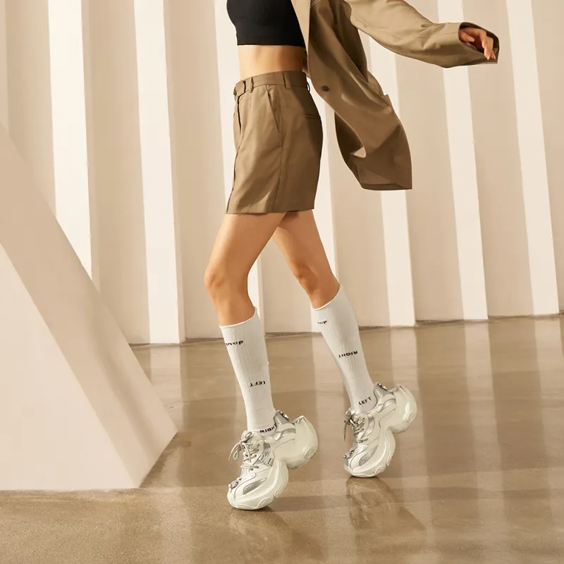 XMZY Dune Series Endless Sand Sea Wear-Resistant Height Increasing Coverage Low-Top Chunky Sneakers Women's-10