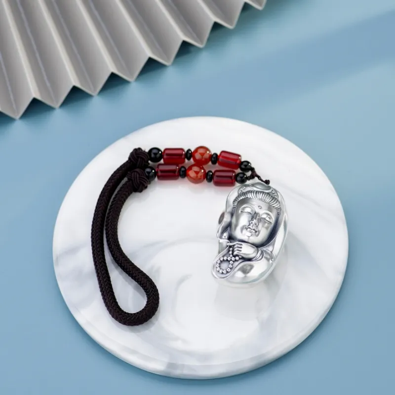 QINGFU 999 Fine Silver Handlebar Piece Unisex-2