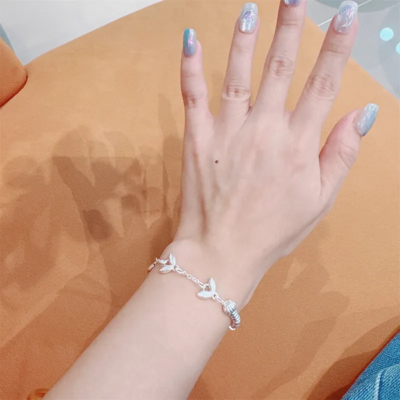 QINGFU Sterling Silver 990 Bracelets Women's-6