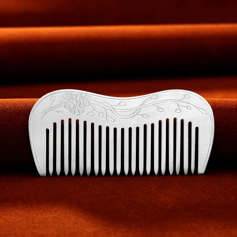 QINGFU 999 Fine Silver Comb Women's-3