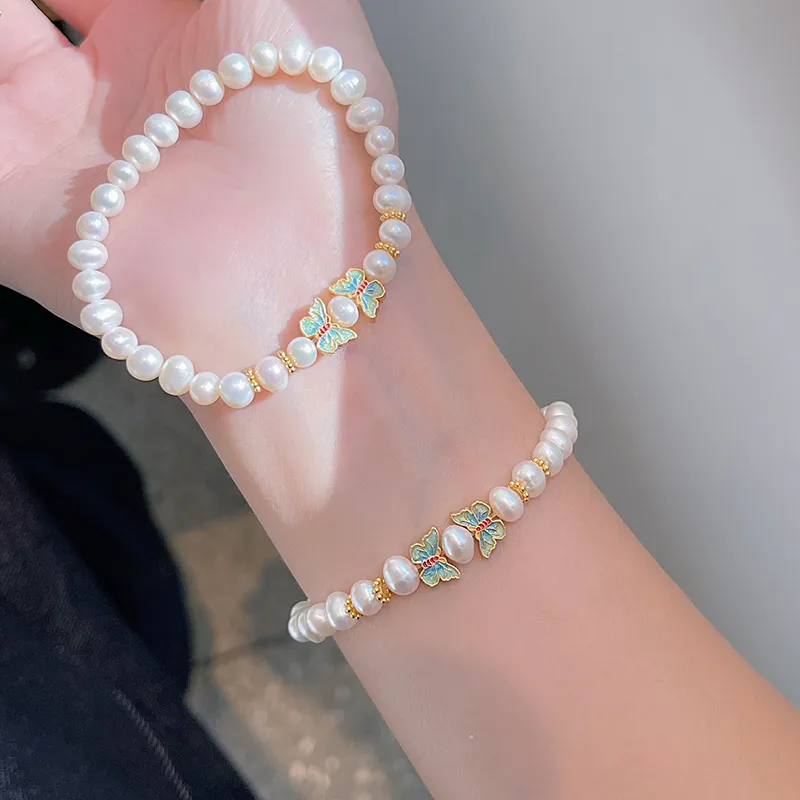 QINGFU Freshwater Pearl Bracelets Women's-5