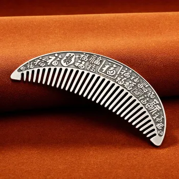 QINGFU 999 Fine Silver Comb Women's