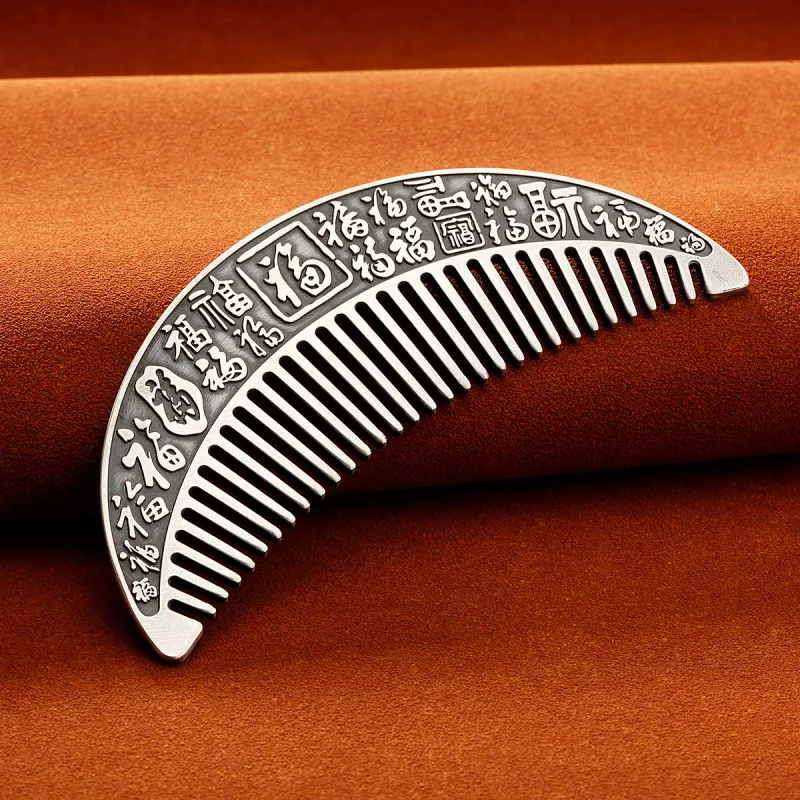 QINGFU 999 Fine Silver Comb Women's-2