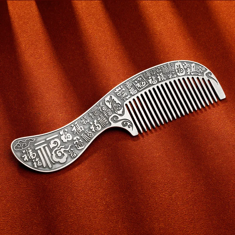 QINGFU 999 Fine Silver Comb Women's-1