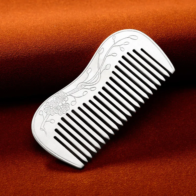 QINGFU 999 Fine Silver Comb Women's-1