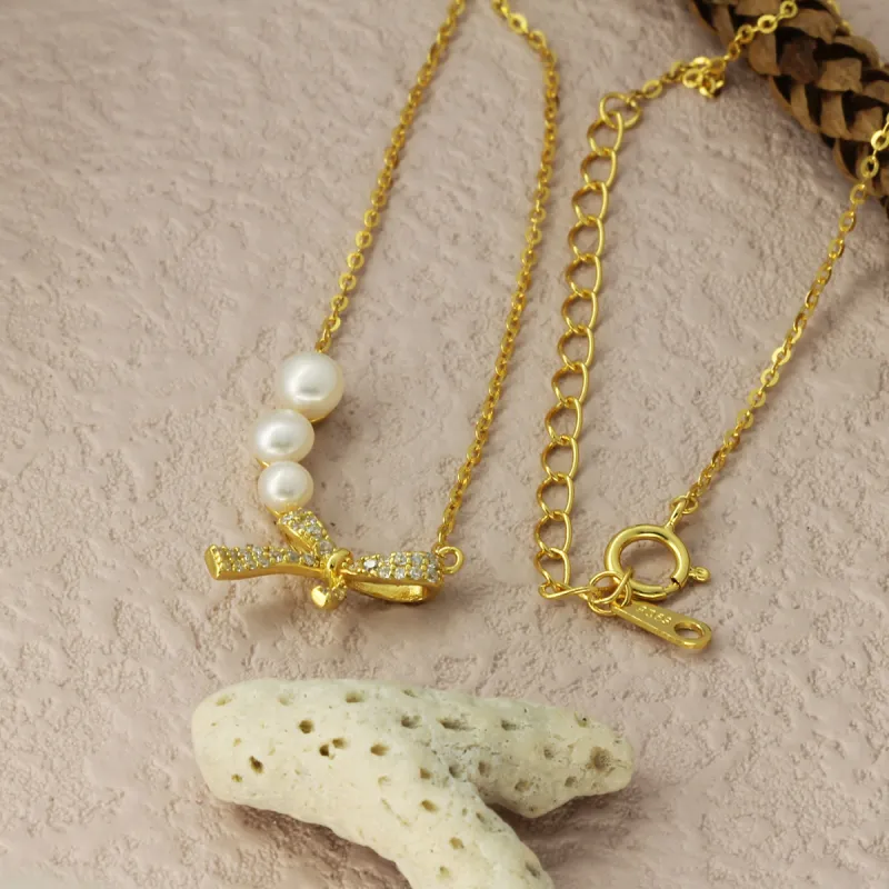 QINGFU Freshwater Pearl Necklaces Women's-4
