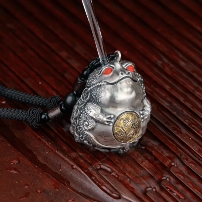 QINGFU 999 Fine Silver Ornaments Unisex-5
