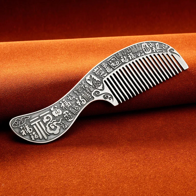 QINGFU 999 Fine Silver Comb Women's-2