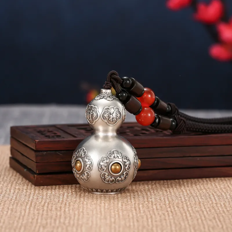 QINGFU 999 Fine Silver Handlebar Piece Unisex-2