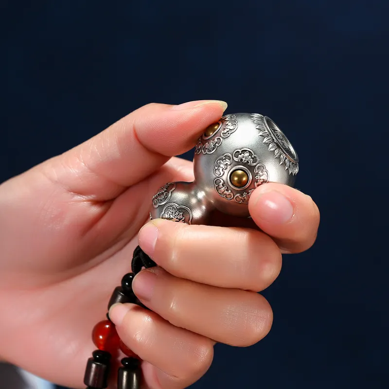 QINGFU 999 Fine Silver Handlebar Piece Unisex-5