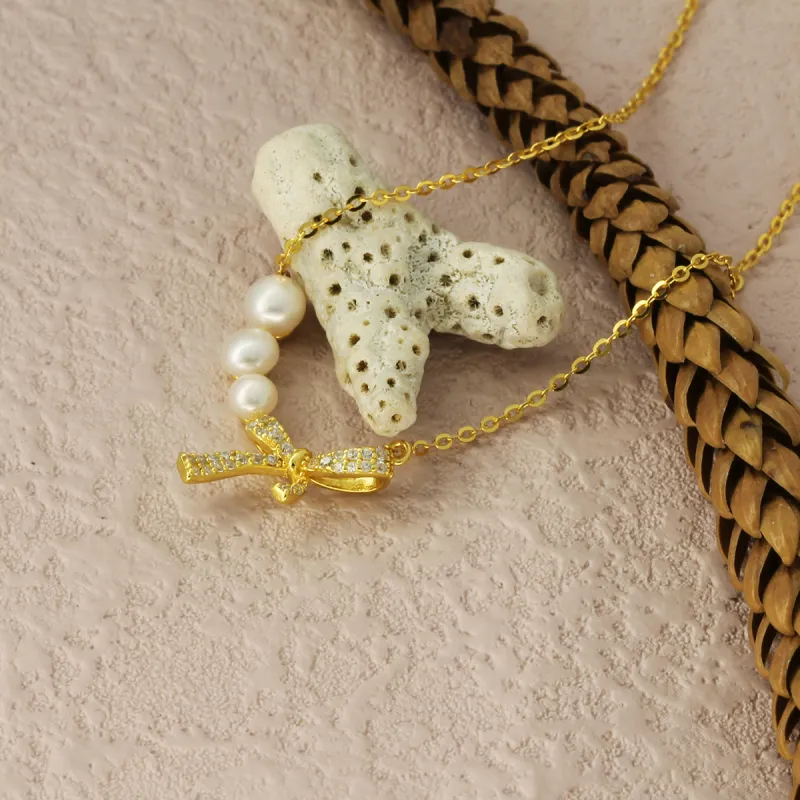 QINGFU Freshwater Pearl Necklaces Women's-5