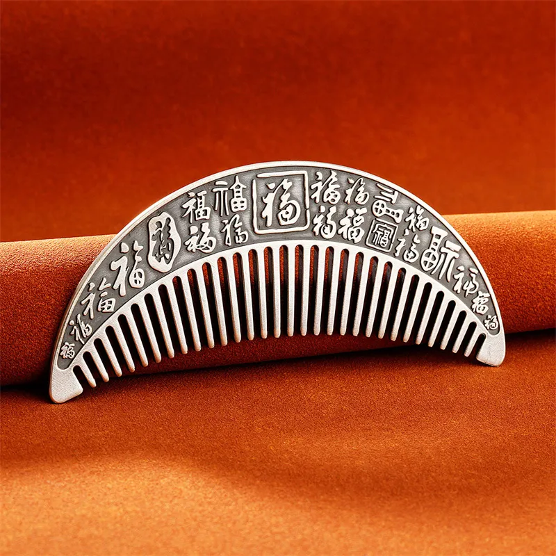 QINGFU 999 Fine Silver Comb Women's-1