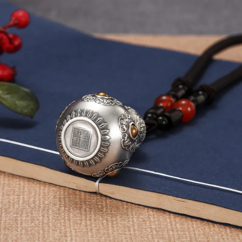 QINGFU 999 Fine Silver Handlebar Piece Unisex-3
