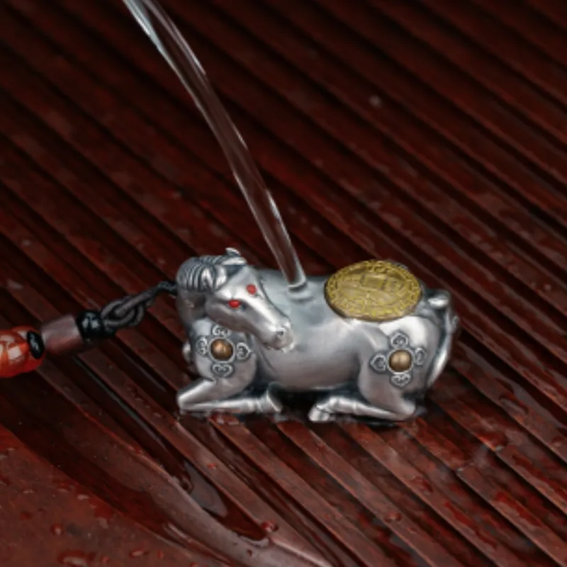 QINGFU 999 Fine Silver Ornaments Unisex-5