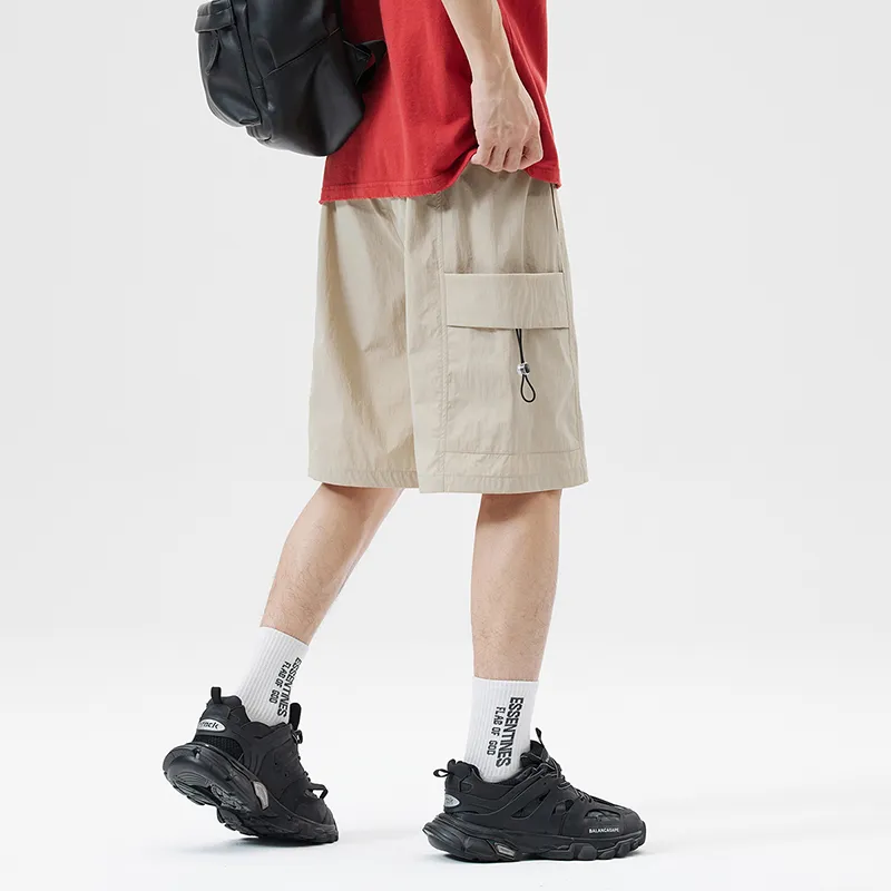 PAINT STAIN Cargo Shorts Unisex Black-11