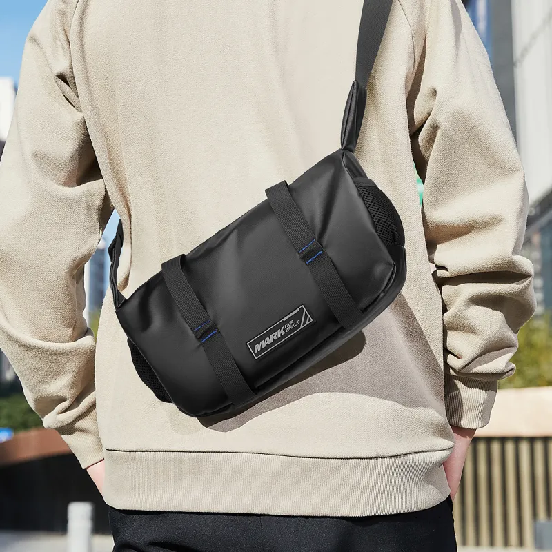 FAIRWHALE Fabric One Shoulder/Crossbody Bag Regular Men's Black/Gray Black-4
