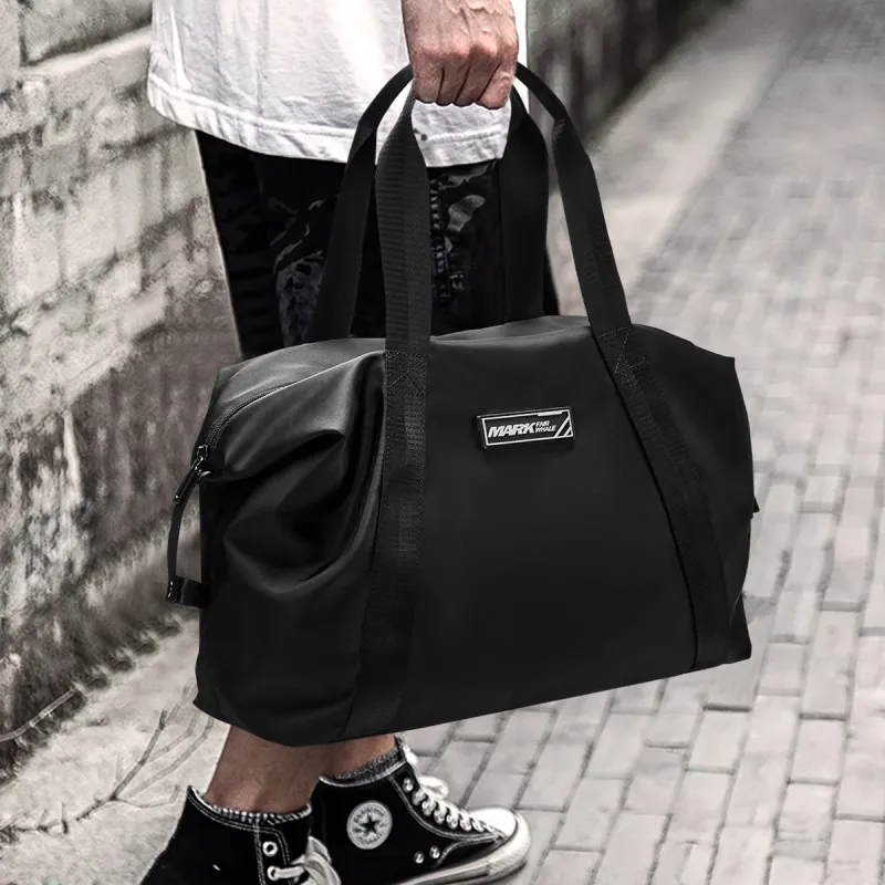 FAIRWHALE Fabric Gym Bag Men's Black-4
