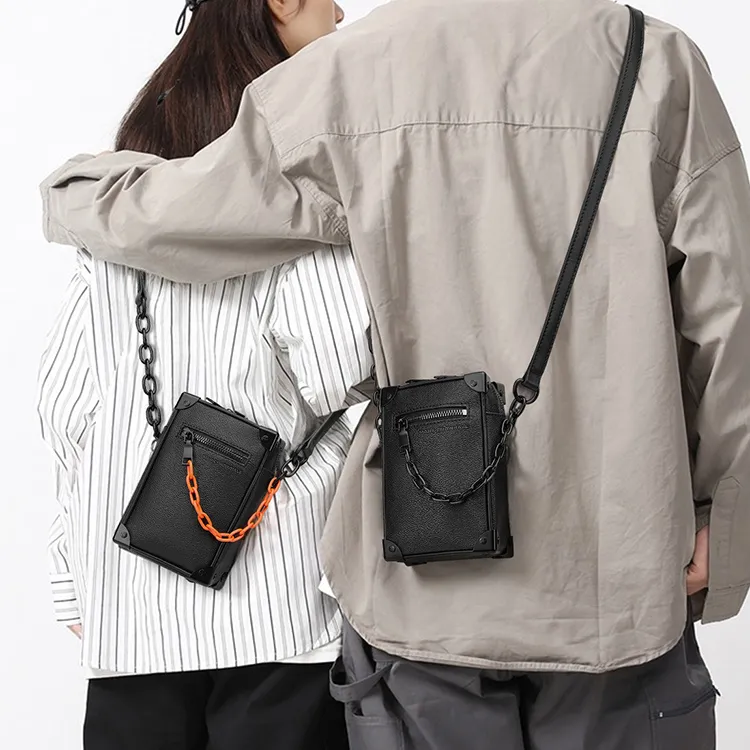 FAIRWHALE PVC Shoulder Bag Crossbody Bag Chain Bag Unisex-5