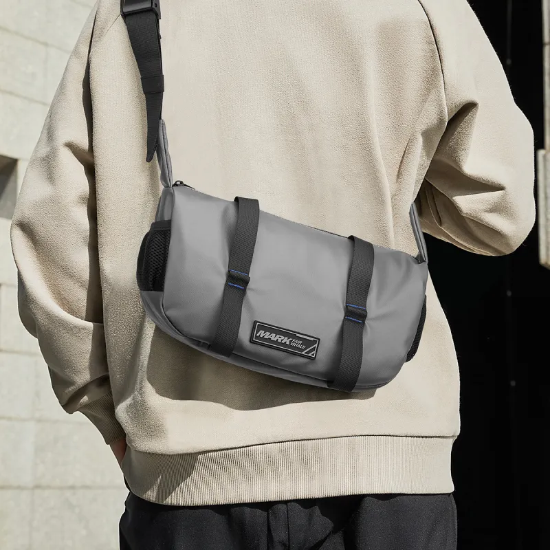 FAIRWHALE Fabric One Shoulder/Crossbody Bag Regular Men's Black/Gray Black-10