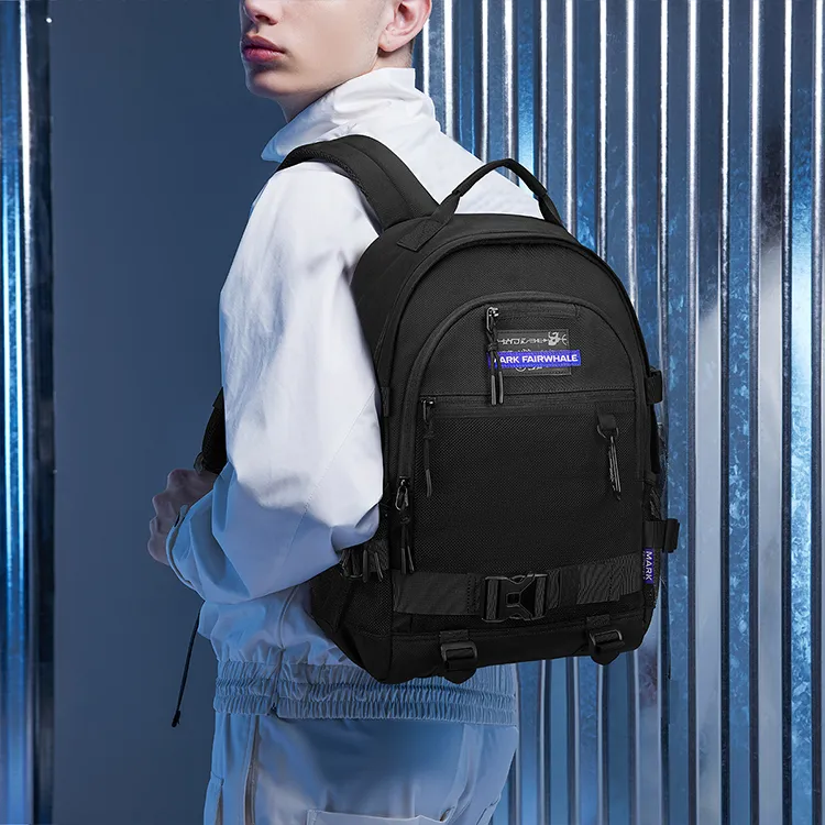 FAIRWHALE Polyester Backpack Large Size Men's Black-5