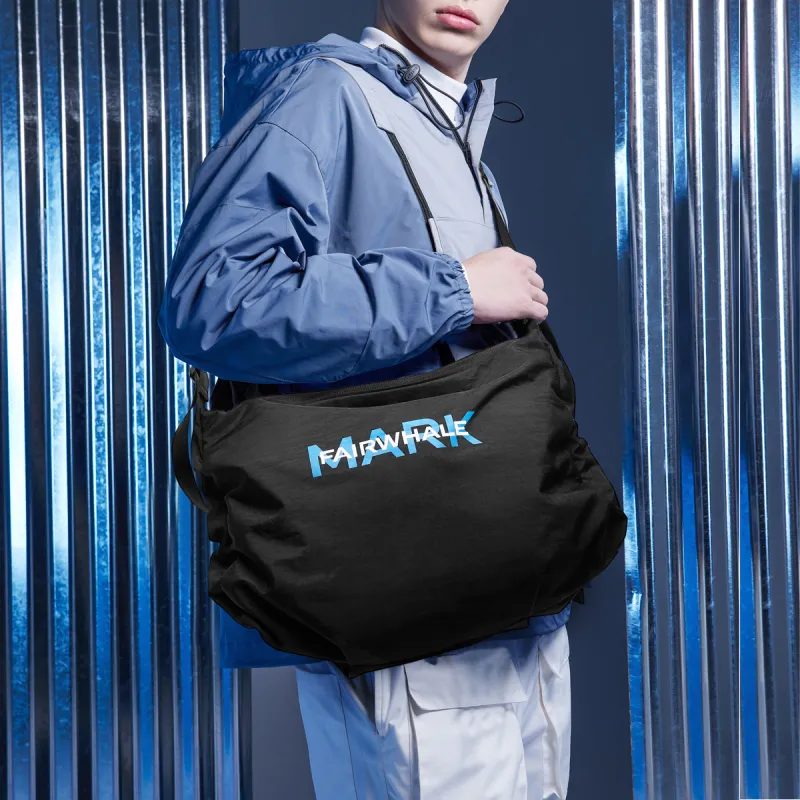 FAIRWHALE Fabric Gym Bag Large Size Men's Khaki/Black-10