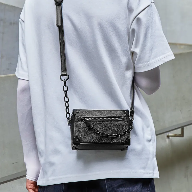 FAIRWHALE PVC Shoulder Bag Crossbody Bag Chain Bag Unisex-29