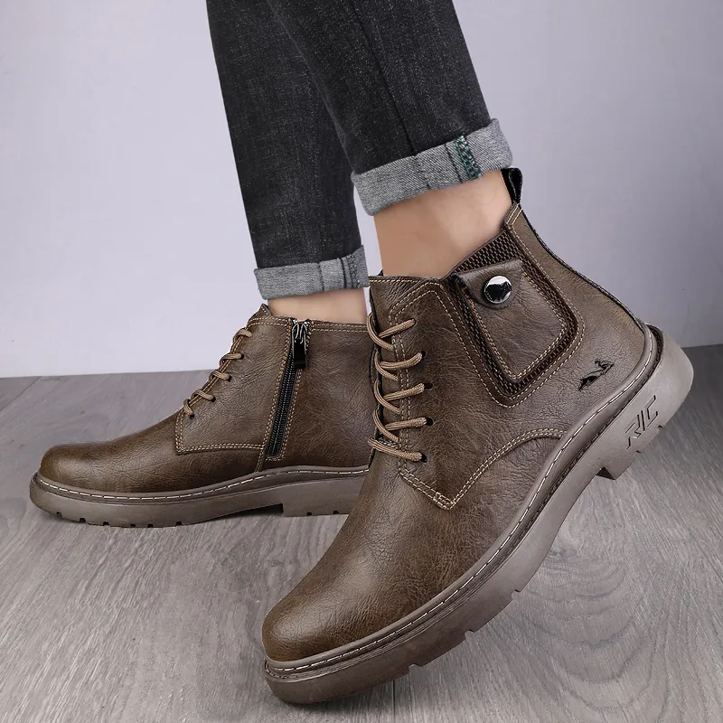 British Knights Ankle Boots Men's Khaki-3