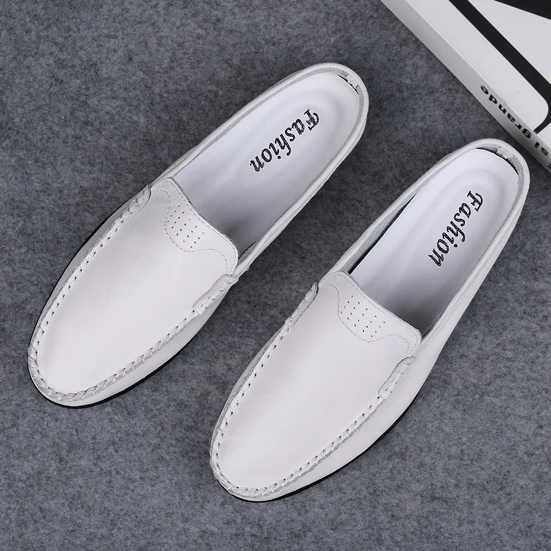 British Knights Rubber Sole Closed Toe Slippers Men's White-4