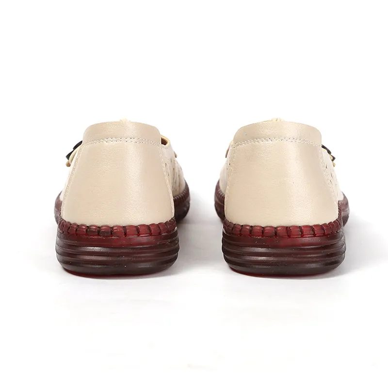 Old Meihua Casual Single Shoes Women's Ecru-3