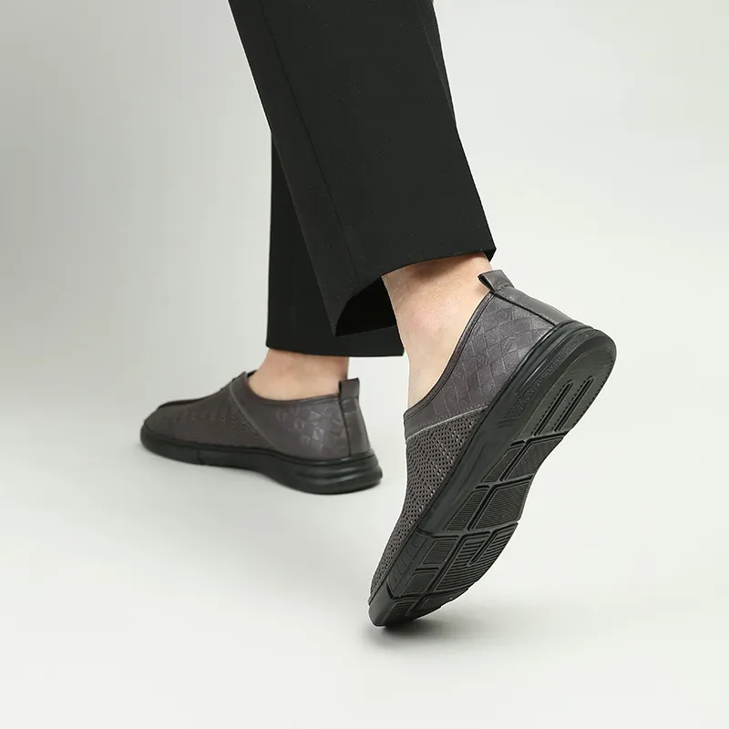 Old Meihua Casual Shoes Men's Gray-4