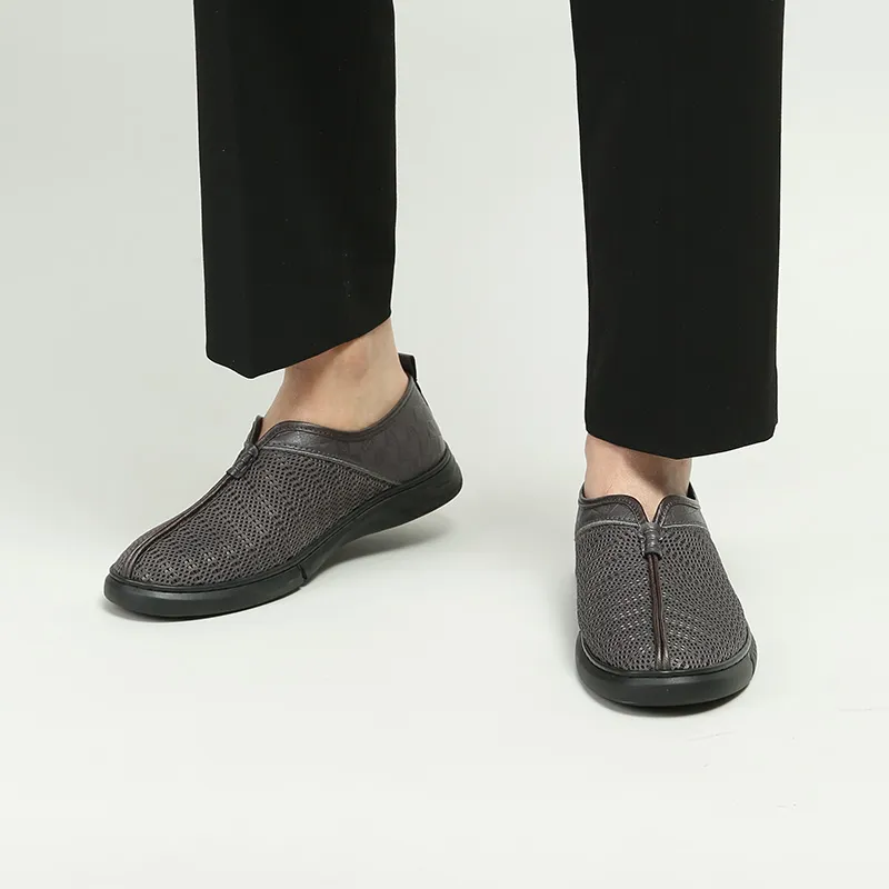 Old Meihua Casual Shoes Men's Gray-3