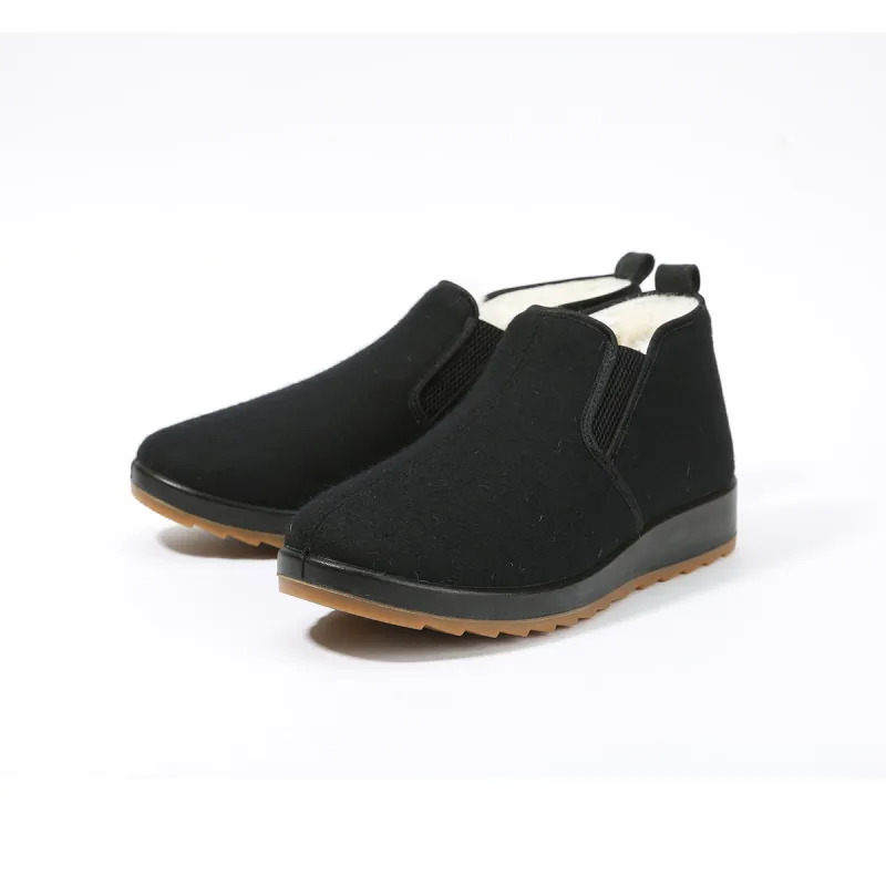 Old Meihua Ankle Boots Men's Black-1