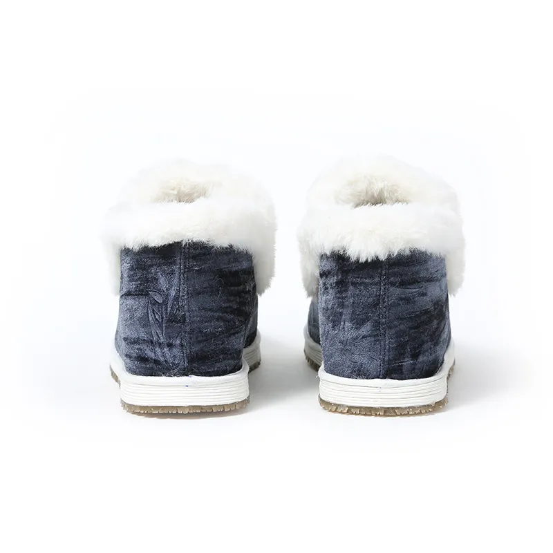 Old Meihua Bamboo Casual Single Shoes Women's Dark Blue-3