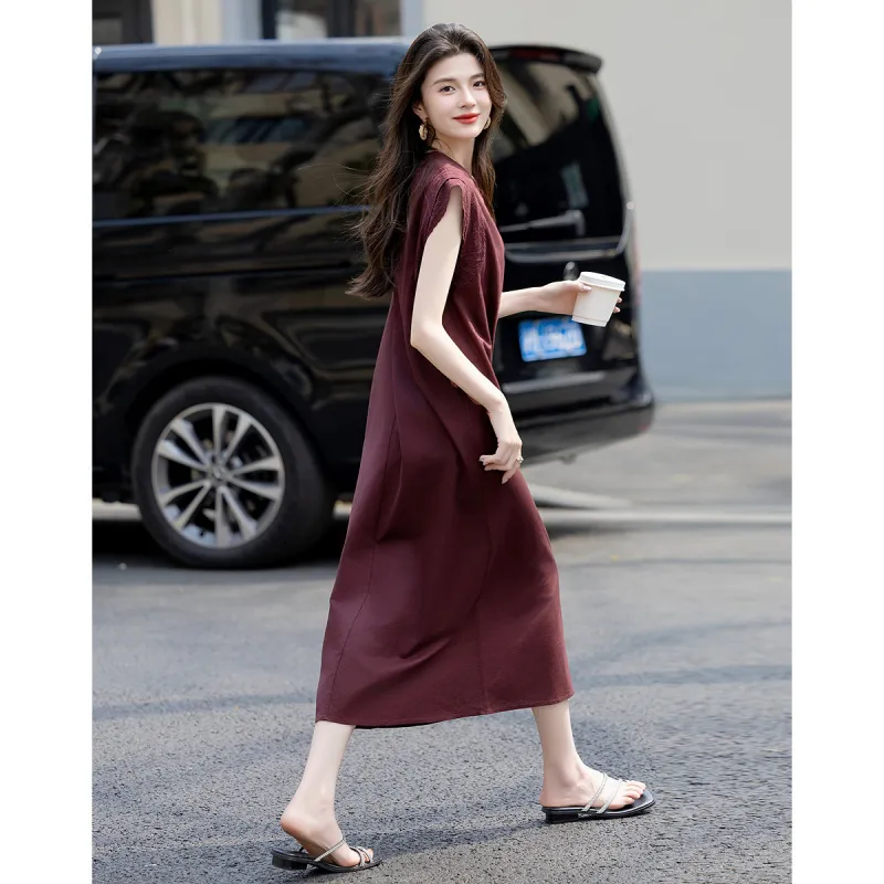 【dme】 Short Sleeved Dress Women's-1